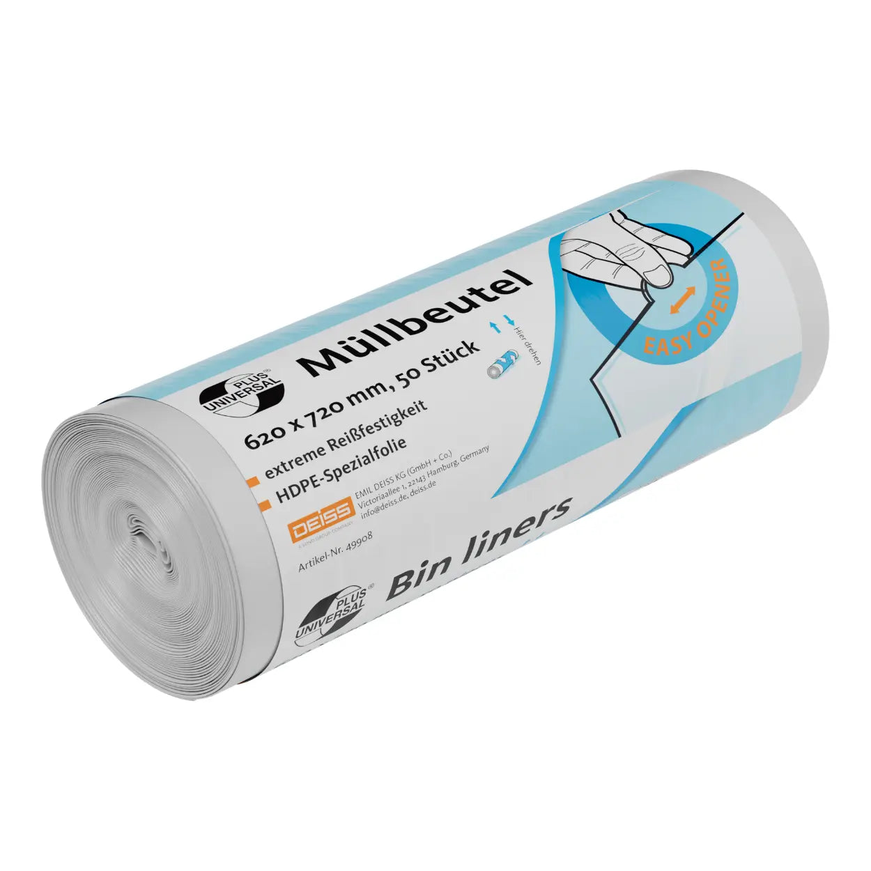 Müllbeutel transparent 60 Liter
