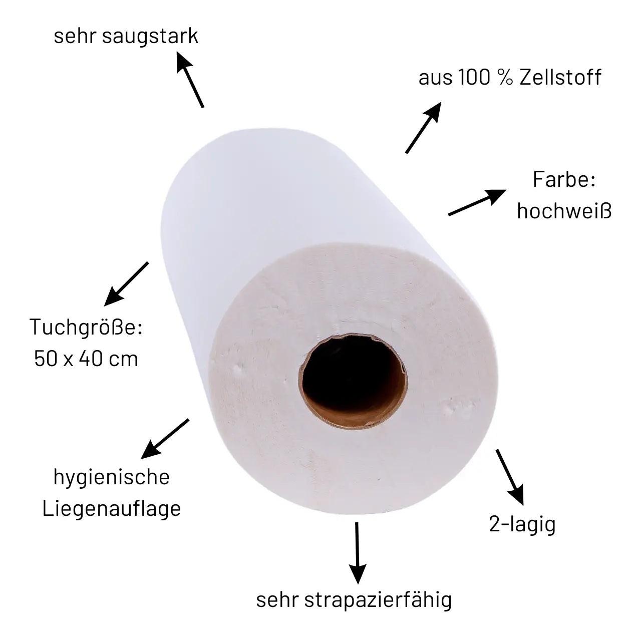 Ärzterollen hochweiß klein