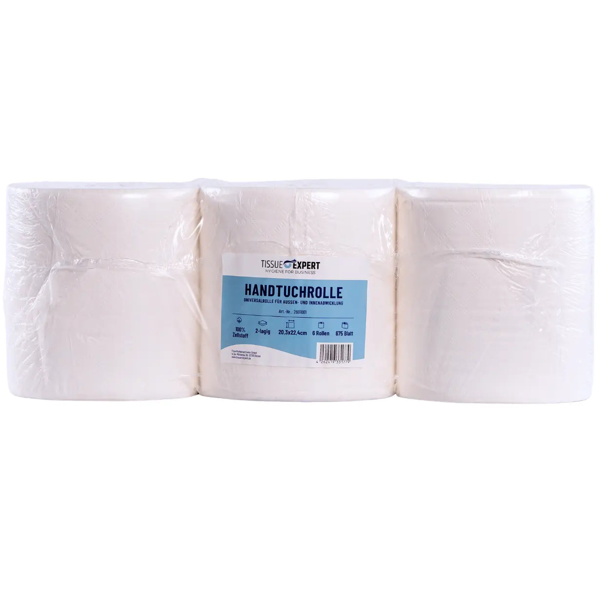 Handtuchrolle 2-lagig in Verpackung