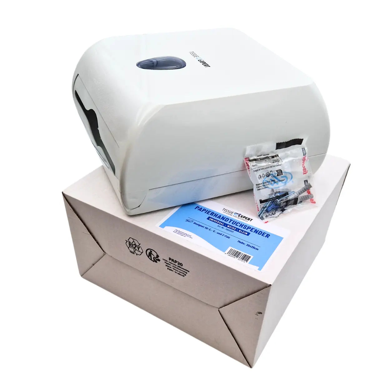Handtuchspender klein mit Verpackung
