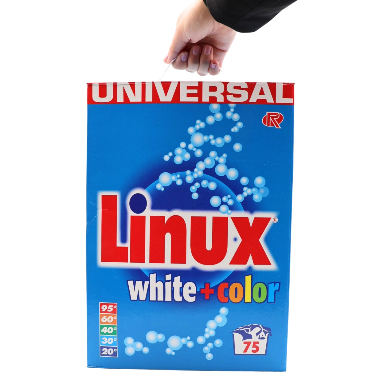 Linux White + Color Universalwaschmittel in der 4,875 kg Tragepackung