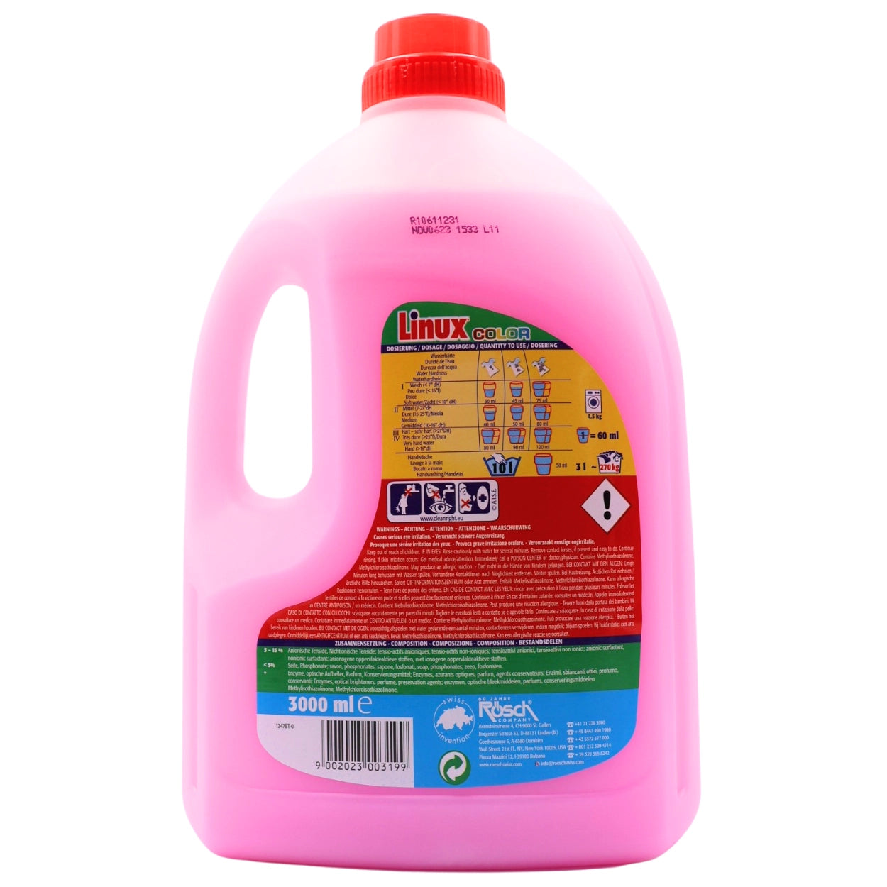 Linux Colorwaschmittel 3 Liter Flasche