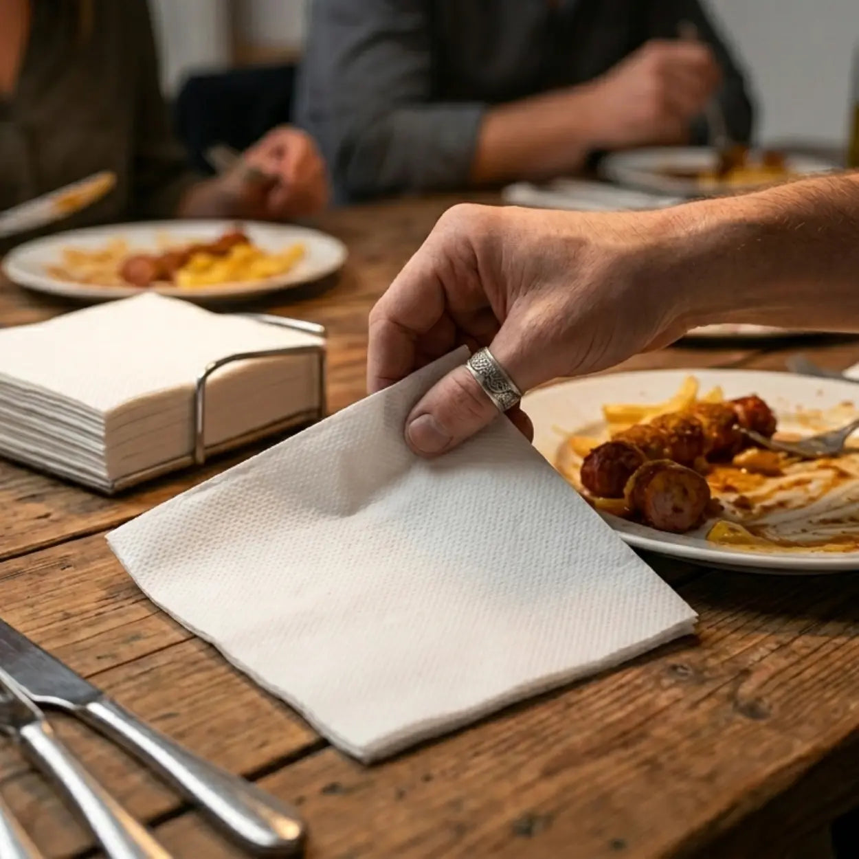 Basic Prägeservietten Karton