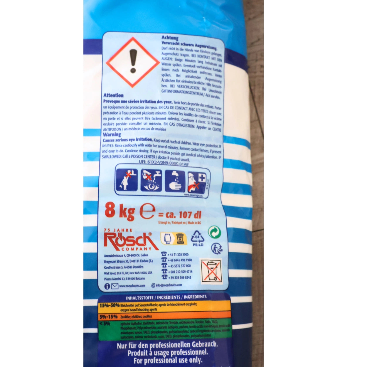 Sanomat Hygiene Voll- & Desinfektionswaschmittel im 8 kg Kunststoffsack