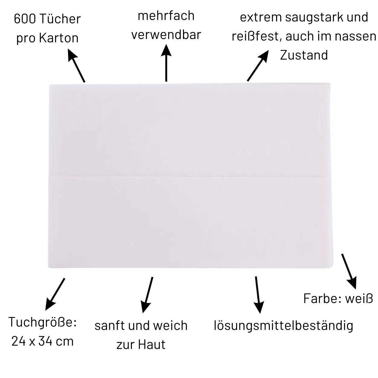 Hygiene-Towel weiß