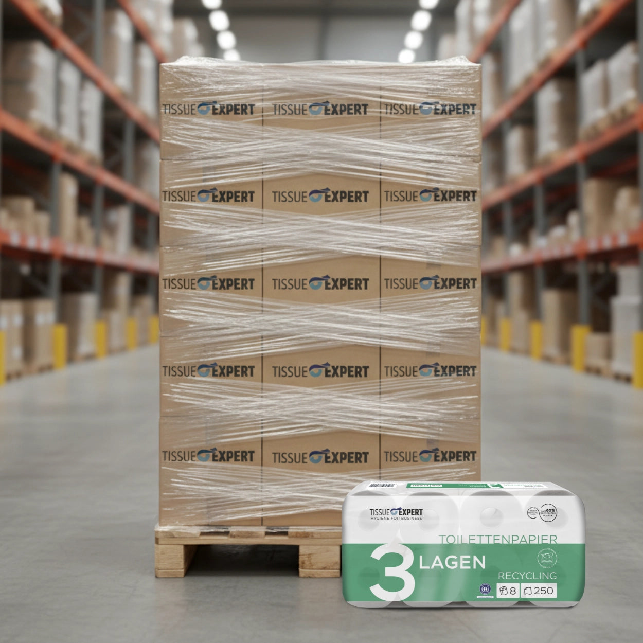 Tissue Expert Toilettenpapier Recycling 3-lagig