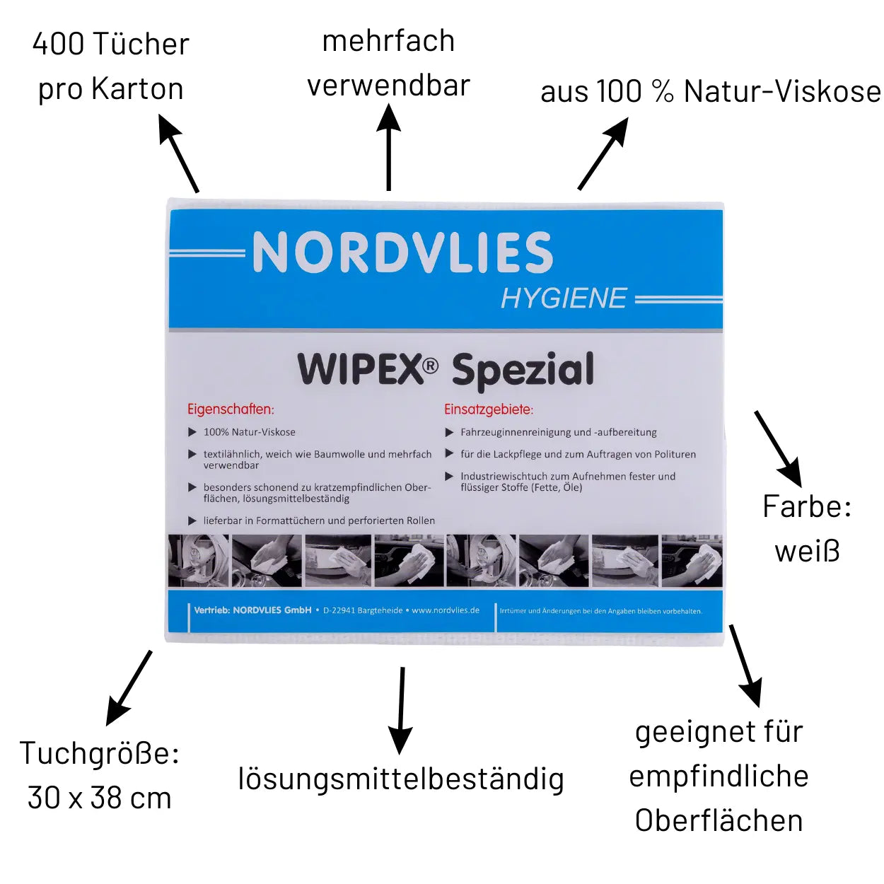 WIPEX Spezial Wisch- und Poliertücher weiß