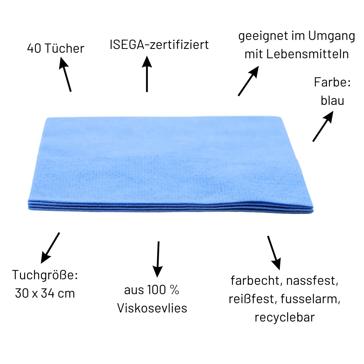WIPEX Spezial Blau Reinigungstuch