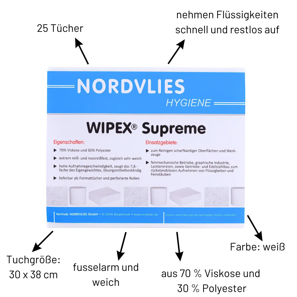 WIPEX Supreme Wischtücher weiß