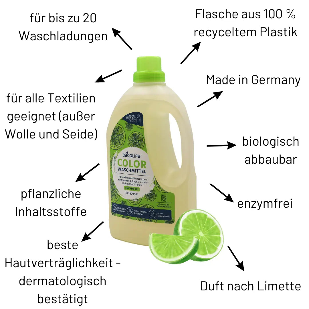 oecolife Color Waschmittel Limette USPs