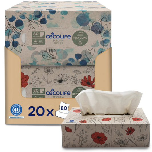oecolife Taschentücher mit Karton