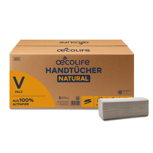 oecolife Handtücher natural V-Falz