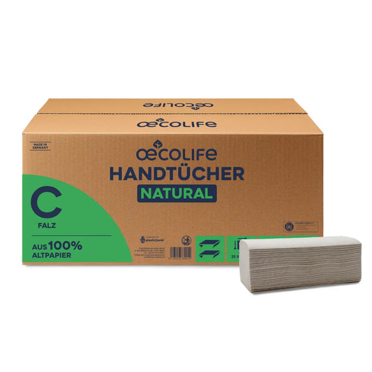 oecolife Handtücher natural C-Falz