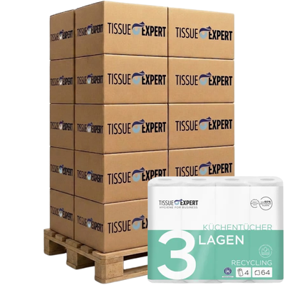 Palette Tissue Expert Küchentücher Recycling 3-lagig