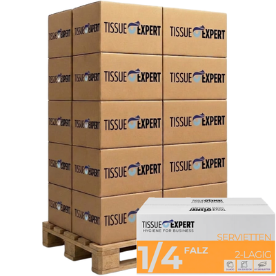 Palette Tissue Expert Servietten 2-lagig 1/4-Falz