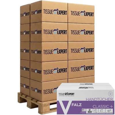 Palette Tissue Expert Handtücher 2-lagig V-Falz