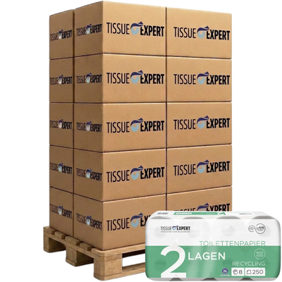 Palette Tissue Expert Toilettenpapier Recycling 2-lagig