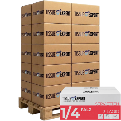 Palette Tissue Expert Servietten 3-lagig 1/4-Falz