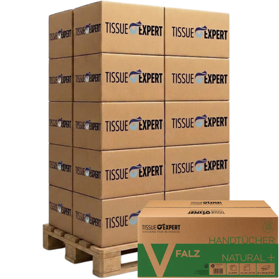 Palette Tissue Expert Handtücher Recycling 2-lagig V-Falz