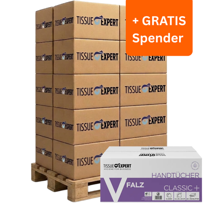 Palette Tissue Expert Handtücher 2-lagig V-Falz