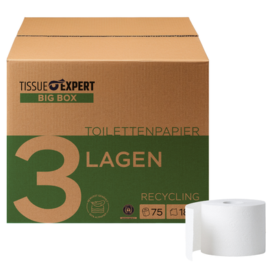 Tissue Expert Toilettenpapier Big Box Recycling 3-lagig
