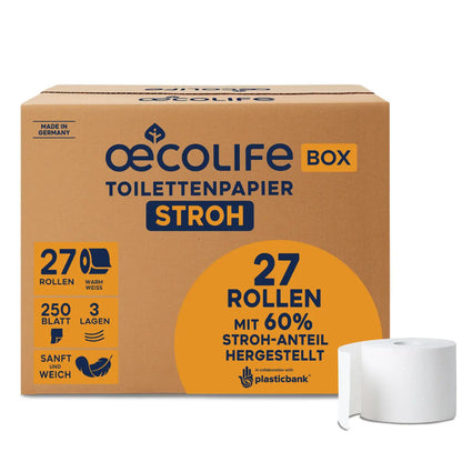 oecolife Toilettenpapier Box Stroh