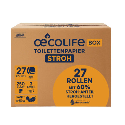 oecolife Toilettenpapier Box Stroh