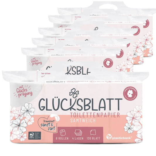 Glücksblatt Toilettenpapier Samtweich