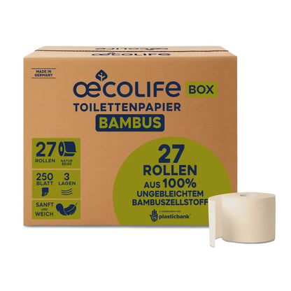 oecolife Toilettenpapier Box Bambus