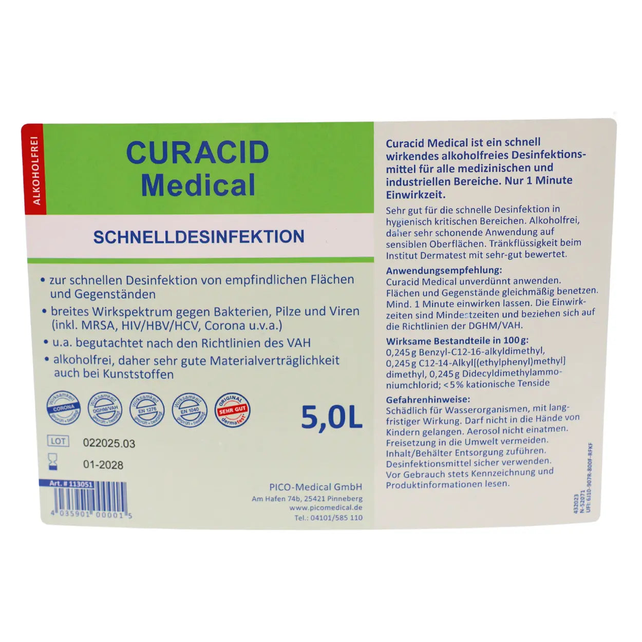 Curacid Kanister Schnelldesinfektion Etikett