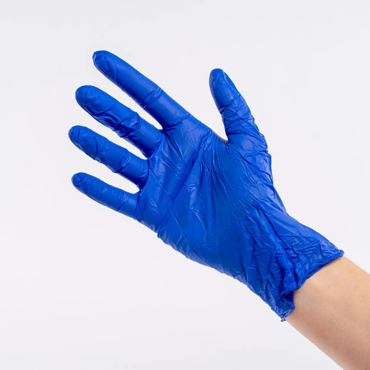 Einweghandschuhe blau Größe L mit Hand