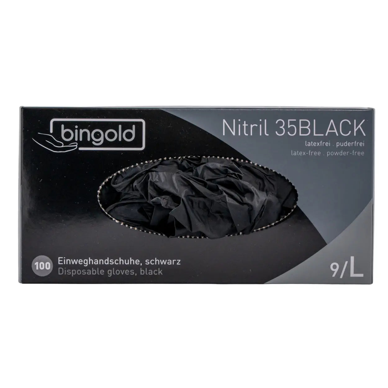 bingold latex handschuhe Einweghandschuhe Größe L schwarz