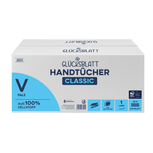 Glücksblatt Handtücher 1-lagig V-Falz