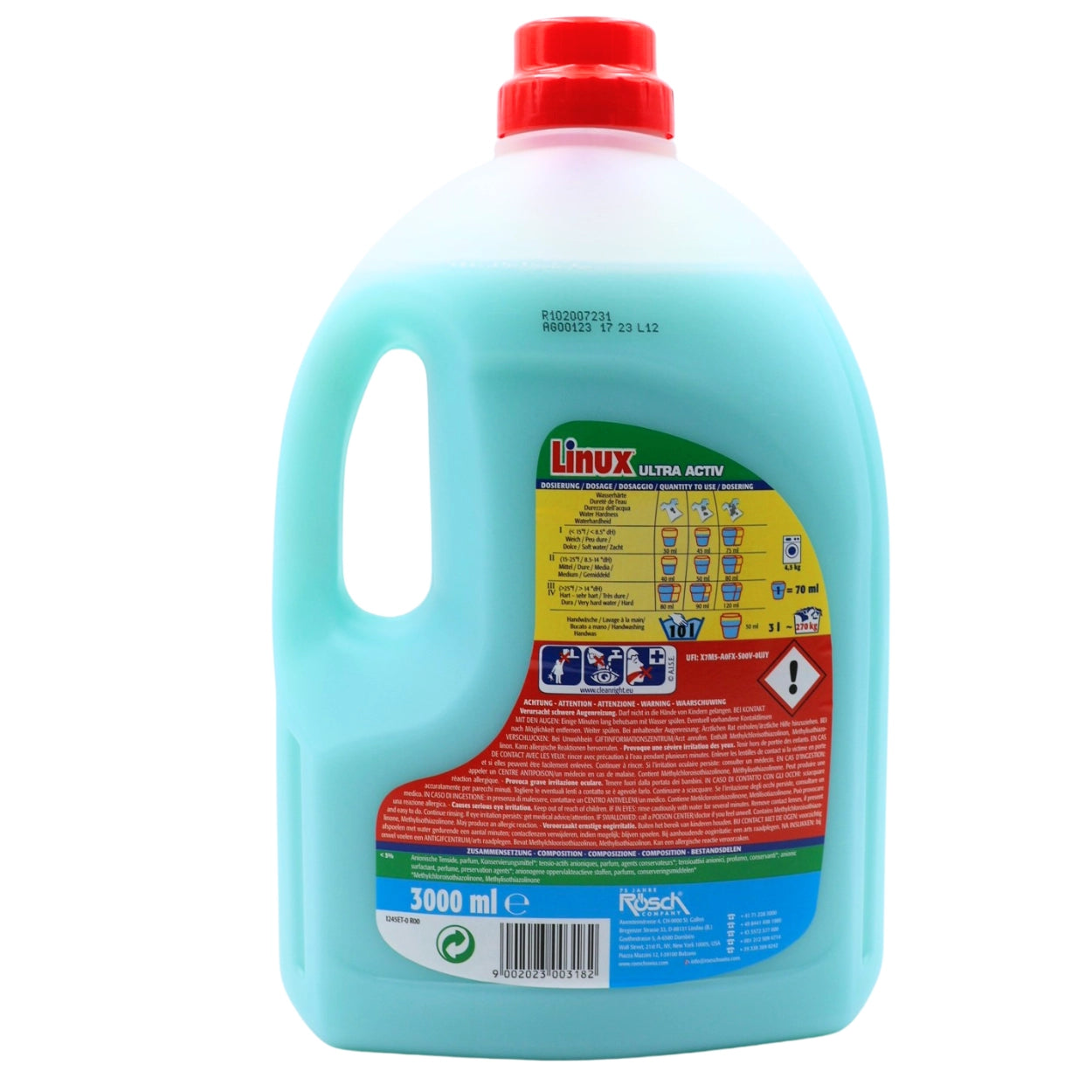 Linux Ultra Activ Vollwaschmittel 3 Liter Flasche
