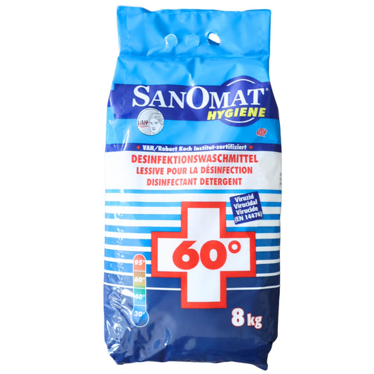 Sanomat Hygiene  Voll- & Desinfektionswaschmittel im 8 kg Kunststoffsack