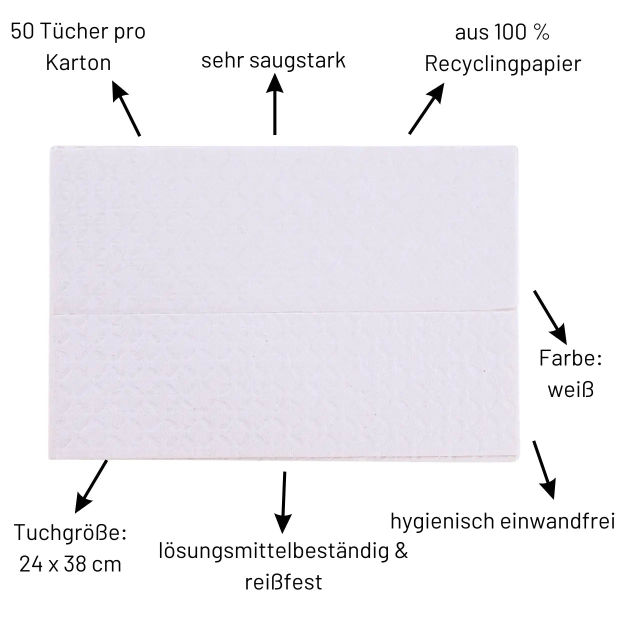 Pflege-Tissuetücher Natur