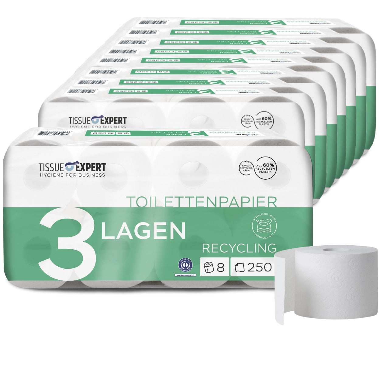 Tissue Expert Toilettenpapier Recycling 3-lagig