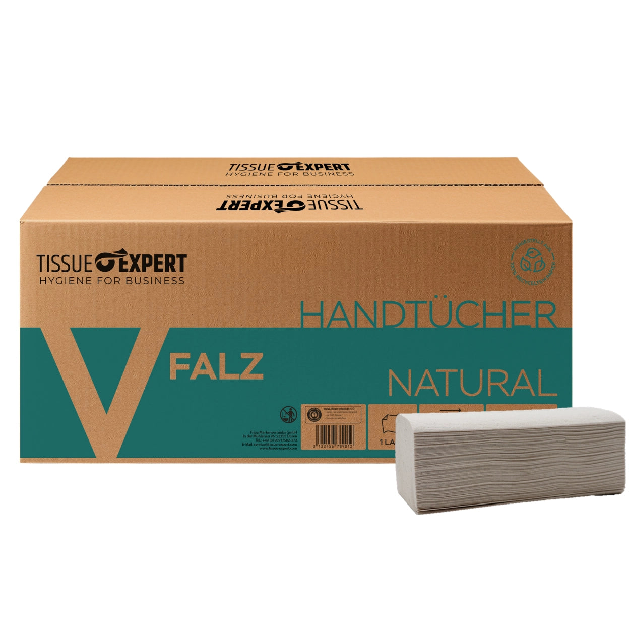 Tissue Expert Handtücher Recycling 1-lagig V-Falz
