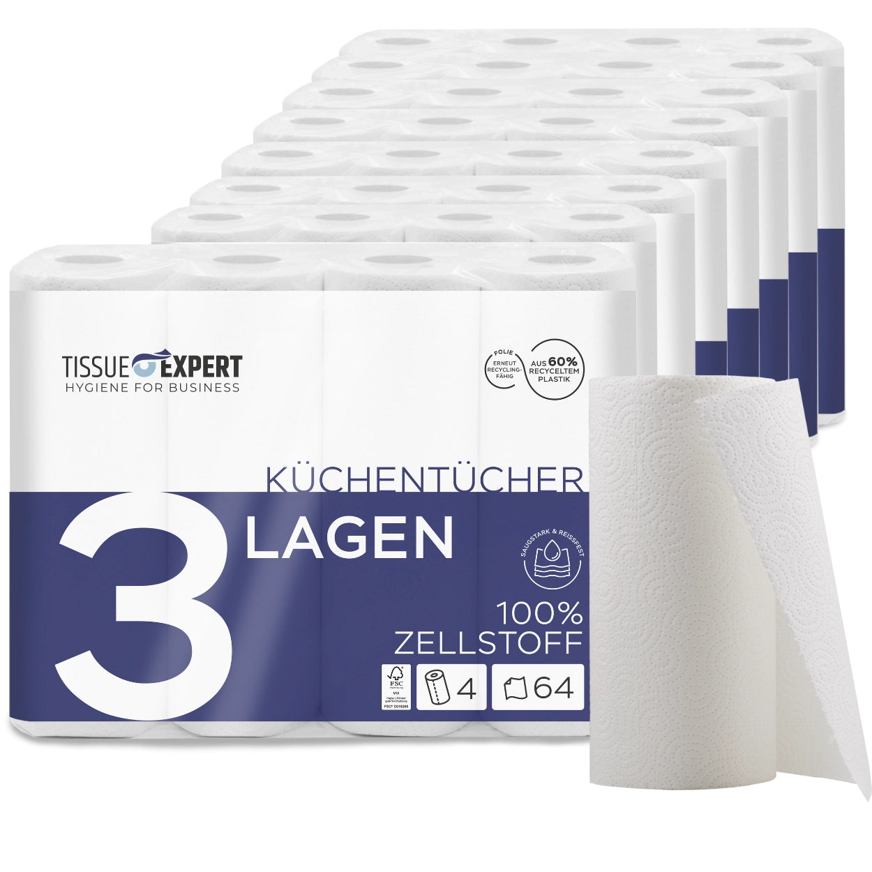 Tissue Expert Küchentücher Zellstoff 3 Lagen