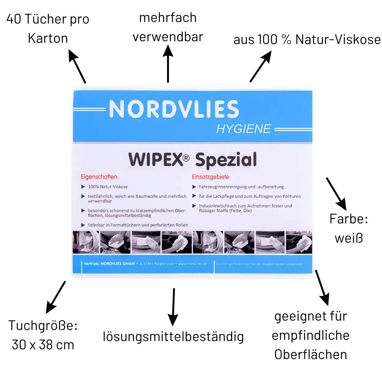 WIPEX Spezial Wisch- und Poliertücher weiß