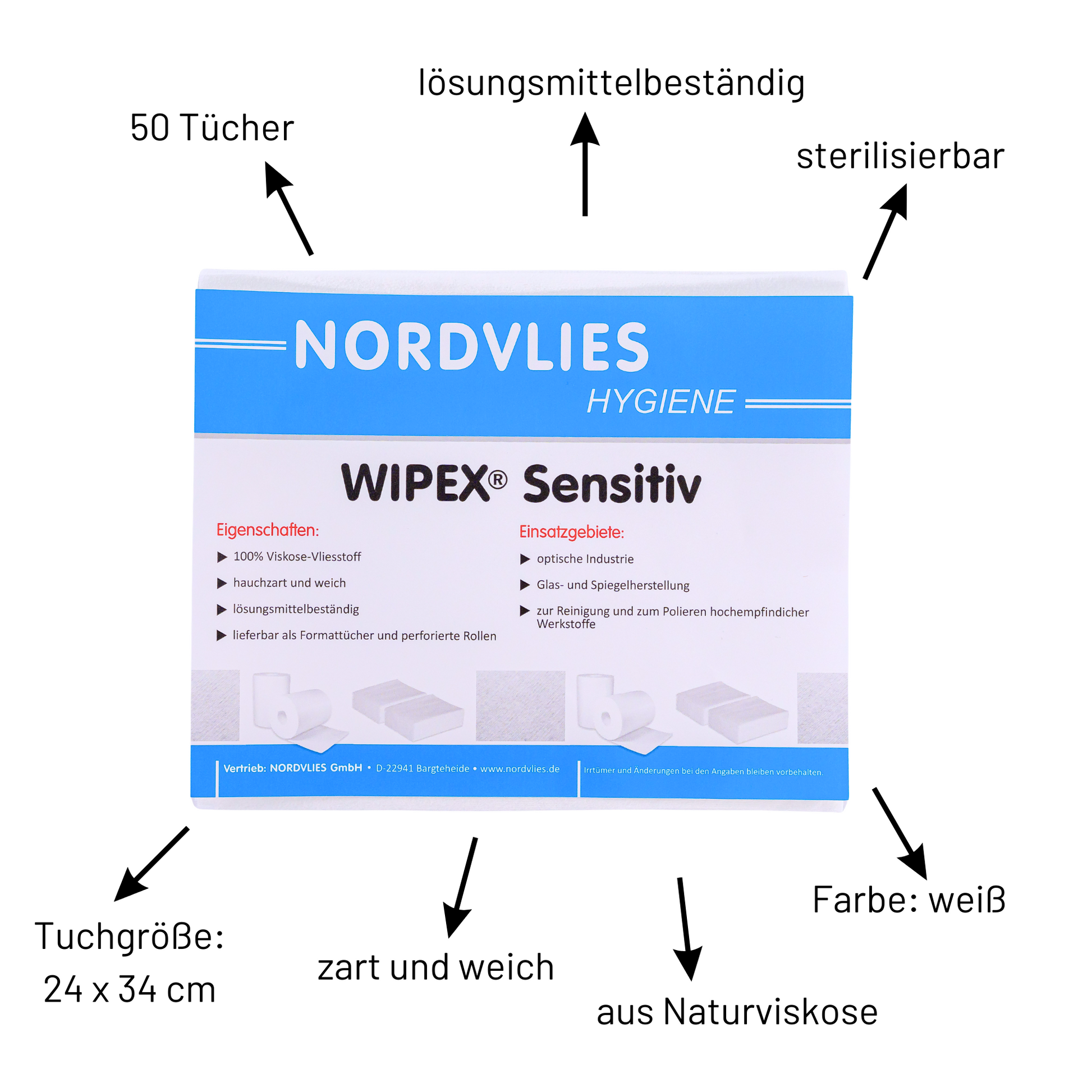Wipex Sensitiv Tücher USPs