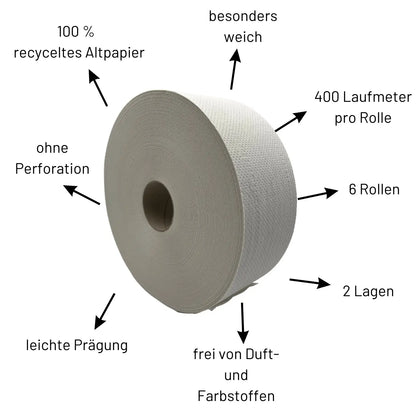 oecolife Toilettenpapier Maxirolle